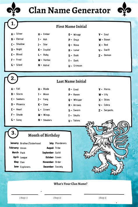 clan name generator deutsch|Clannamen.